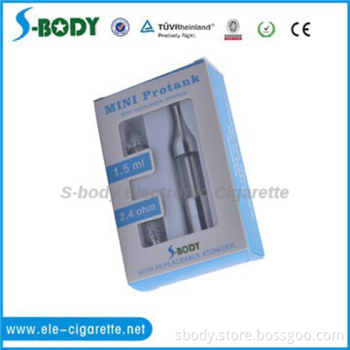 Wholesale clearomizer protank 2 fancy gift case packing with 2 coils